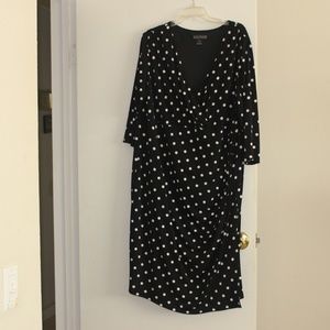 Black dress with white polka dot